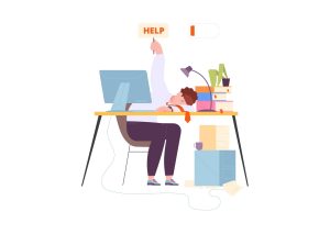 personne épuisée pour illustrer l'absentéisme au travail